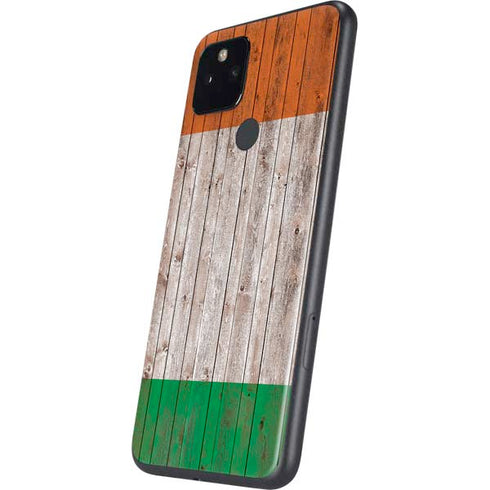 Ireland Flag Dark Wood Google Pixel 4a 5G Skin
